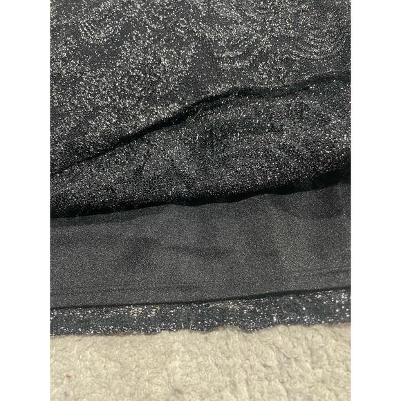 Laundry By Shelli Segal Dress Womens 4 Black Silver Sparkles New Years Eve NYE - Picture 10 of 14